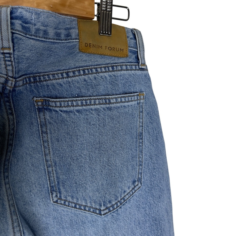 Aritzia Denim Forum Marianne Mid Loose Flare 32L size 27 Medium Wash - Picture 10 of 12